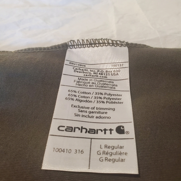 Carhartt Force Men's Olive Green T-shirt, Size Large - Picture 8 of 9